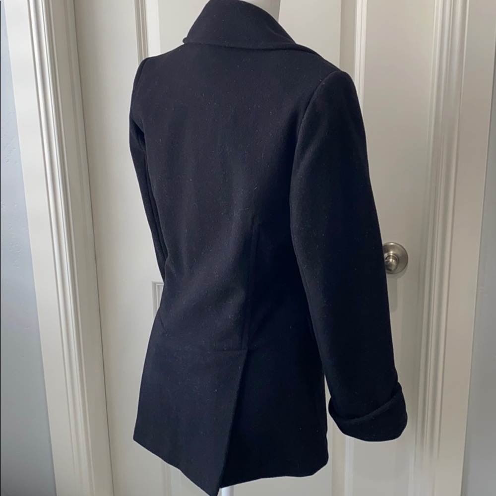 Moda international black wool pea coat - Picture 3 of 4